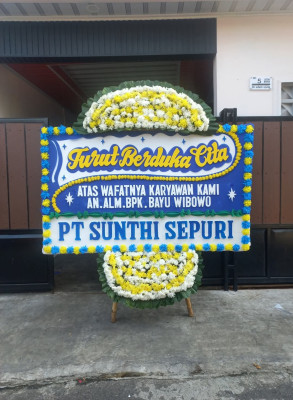 Papan Bunga Duka di Karyamukti